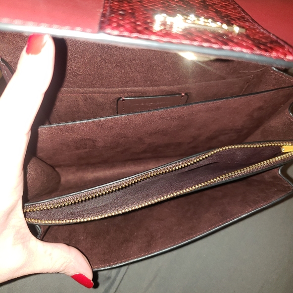Red Python Klare Coach bag - Picture 3 of 4